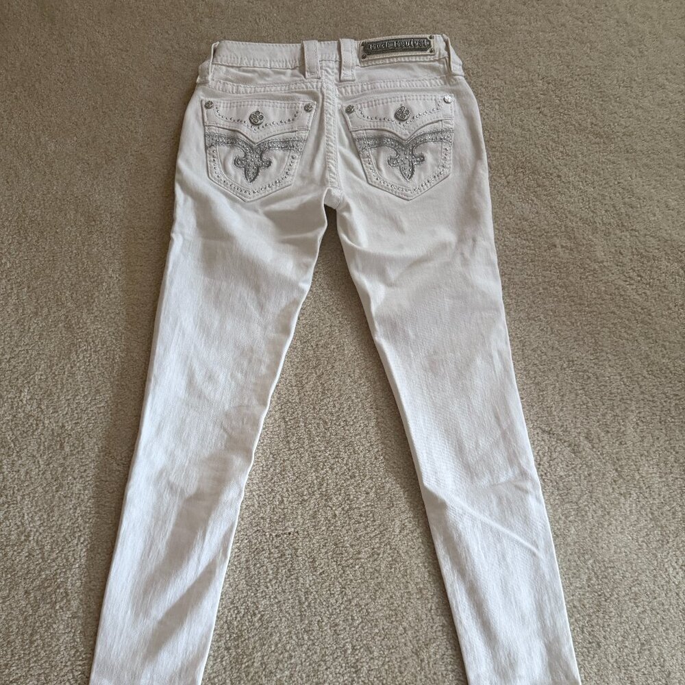 Rock Revival “Greer” White Skinny Jeans – Size 24